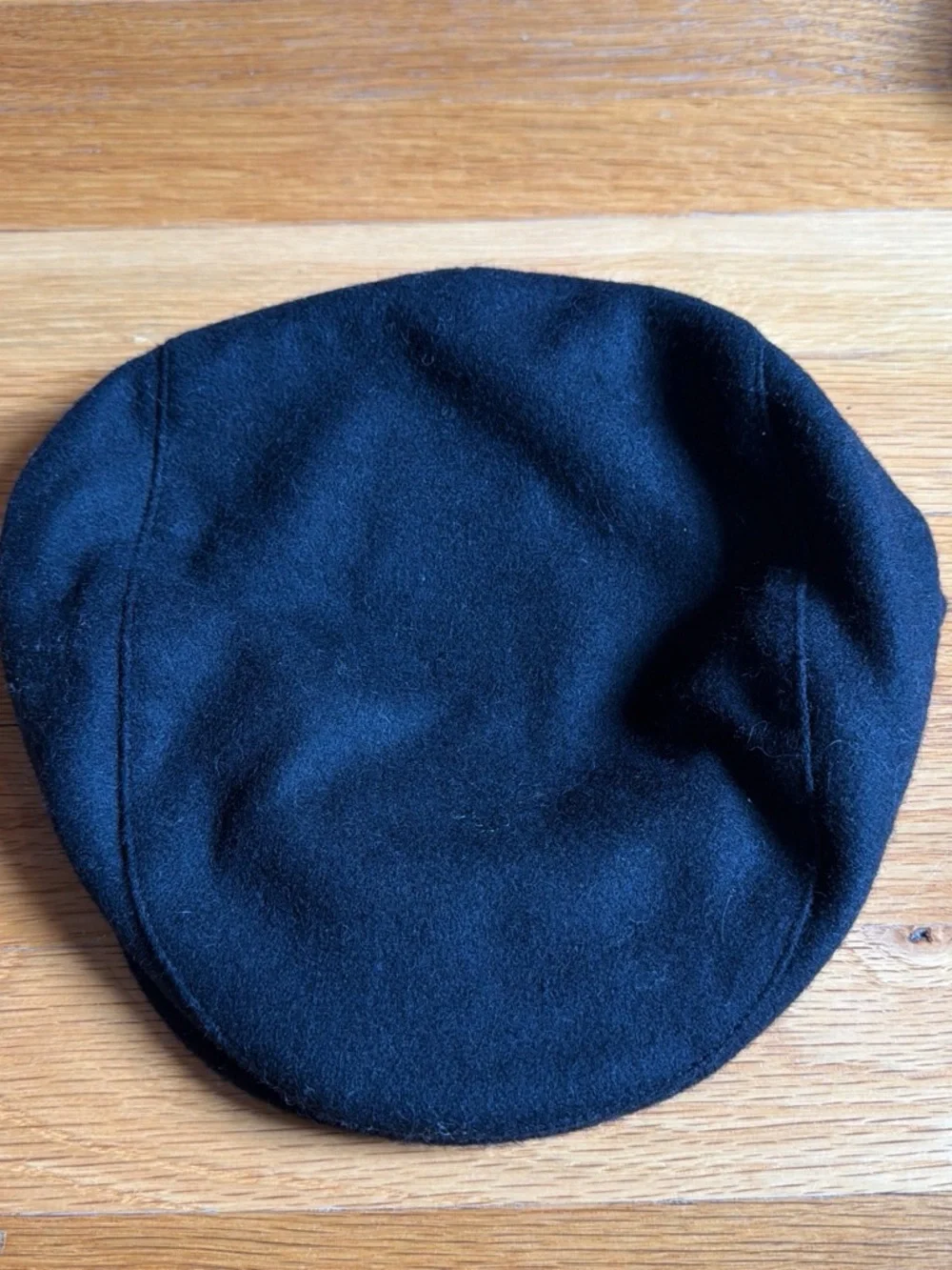 Burberry Black Wool Newsboy Cap